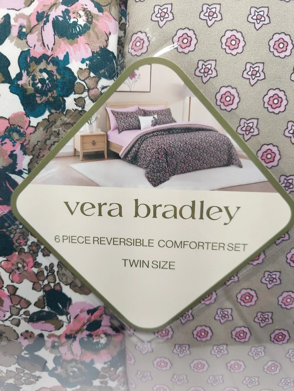 NEW Vera Bradley 6 piece TWIN Reversible comforter set